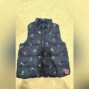 GAP Navy Floral Toddler Vest